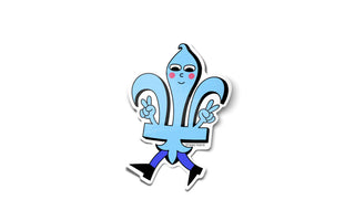 Vinyl sticker - Fleur de Lys peace