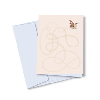 Carte de souhaits - Escargot de Noël