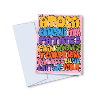 Carte de souhaits - Graffitis de Noël