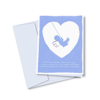 Carte de souhaits - Un petit ange se balance