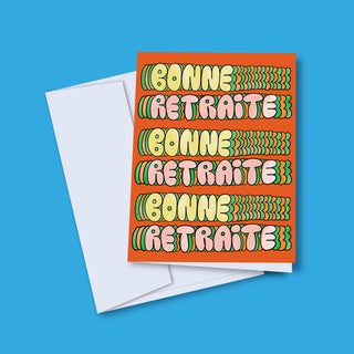 Carte de souhaits - Bonne retraite "trippy"