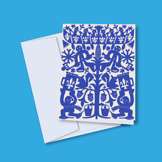 Carte de souhaits - Québec en motifs de papier découpé