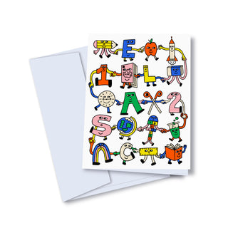 Carte de souhaits - La farandole de l'école