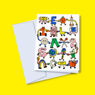Carte de souhaits - La farandole de l'école