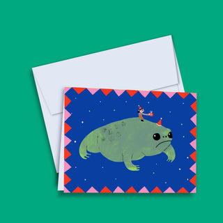 Carte de souhaits - Grenouille de sable de Noël