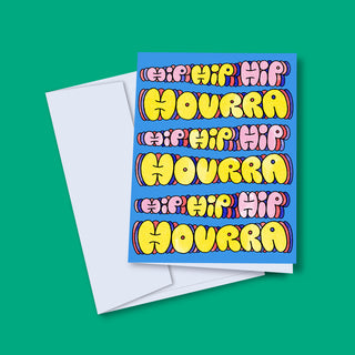 Carte de souhaits - Hip hip hip hourra