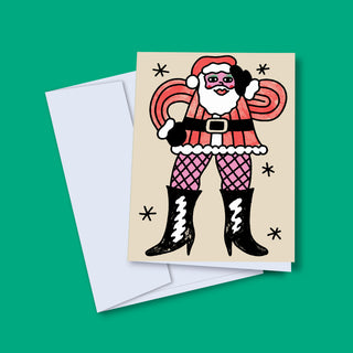 Carte de souhaits - Père Noël on heels