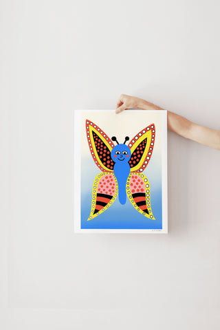 Affiche - Papillon Bleuté