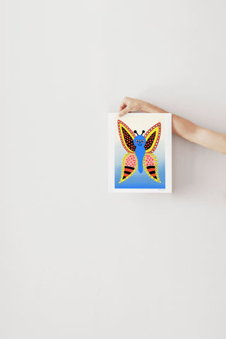 Affiche - Papillon Bleuté