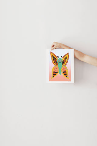 Affiche - Papillon orangé