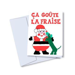 Carte de souhaits - Ça goûte la fraise