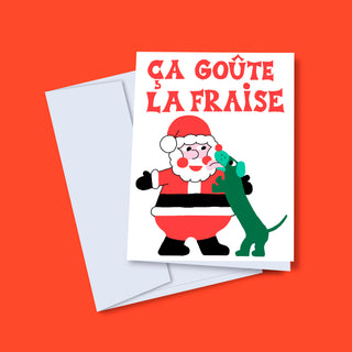 Carte de souhaits - Ça goûte la fraise