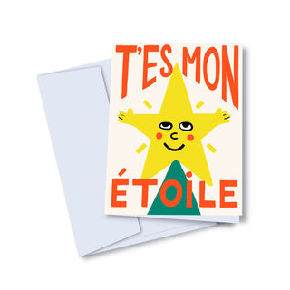 Carte de souhaits - T'es mon étoile