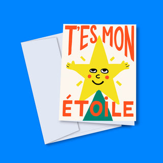 Carte de souhaits - T'es mon étoile
