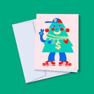 Greeting card - Hip hop Christmas tree