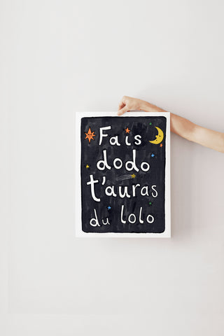 Affiche - Fais dodo t'auras du lolo