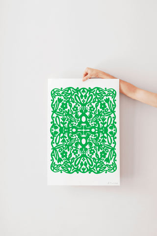 Poster - Spring Cut-out style Pattern