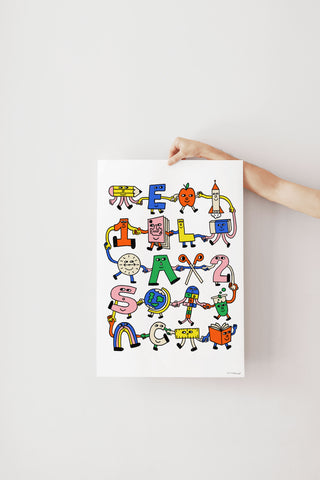 Affiche -La  farandole de l'école