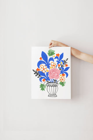 Affiche - Bouquet de fleurs de lys
