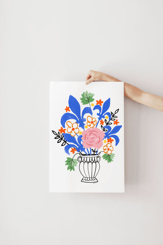 Affiche - Bouquet de fleurs de lys