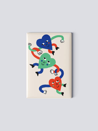 Aimant - Coeurs en jeu baril de singes