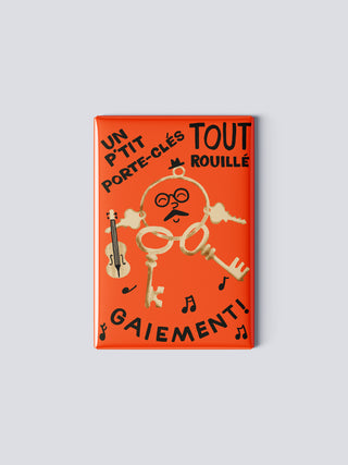 Aimant - Un p'tit porte-clés tout rouillé gaiement !