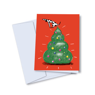 Greeting card - Christmas tree poop