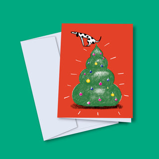 Greeting card - Christmas tree poop