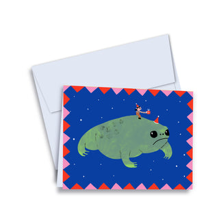 Carte de souhaits - Grenouille de sable de Noël