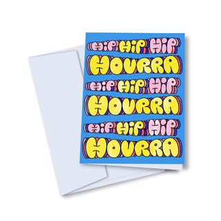 Carte de souhaits - Hip hip hip hourra