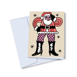 Carte de souhaits - Père Noël on heels