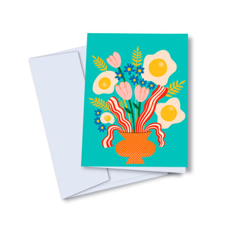 Carte de souhaits - Bouquet brunch bacon & egg